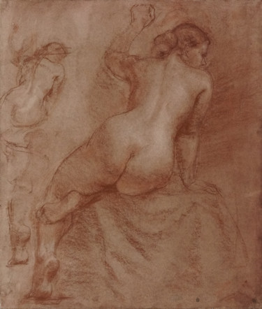 Sitting female nude.